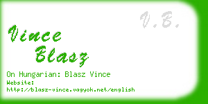 vince blasz business card